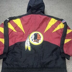 Vintage 90s NFL Pro Line Apex One Washington Redskins Shark Tooth Jacket Sz XL